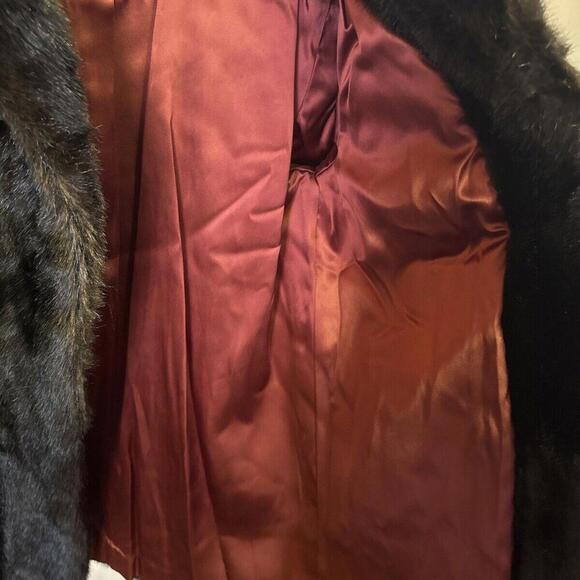 Vintage Jordache Faux Fur Coat (GA-43) Black - Picture 5 of 11